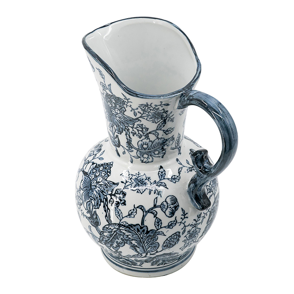 Canora Grey Blue/White 12.2" Porcelain Jar | Wayfair