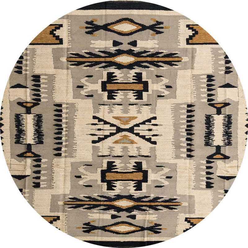 Abstract Indoor Rug, Round 3'