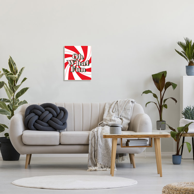 Oh What Fun Festive, Plaque de bois, H 19 po x l 13 po