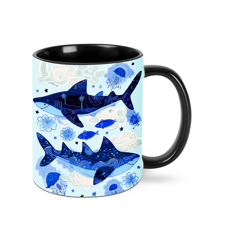 Shark Coffee Mug Novelty Tea Cup Ceramic Mugs 11oz Cute Coffee Cups