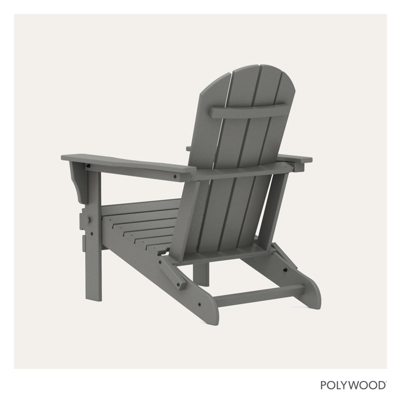 Folding Adirondack Chair in Grey, Gray