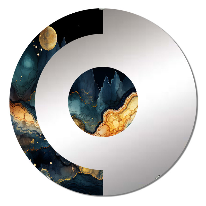 Jeanpaul - Miroir mural demi-cercle, 23,6 po x 23,6 po
