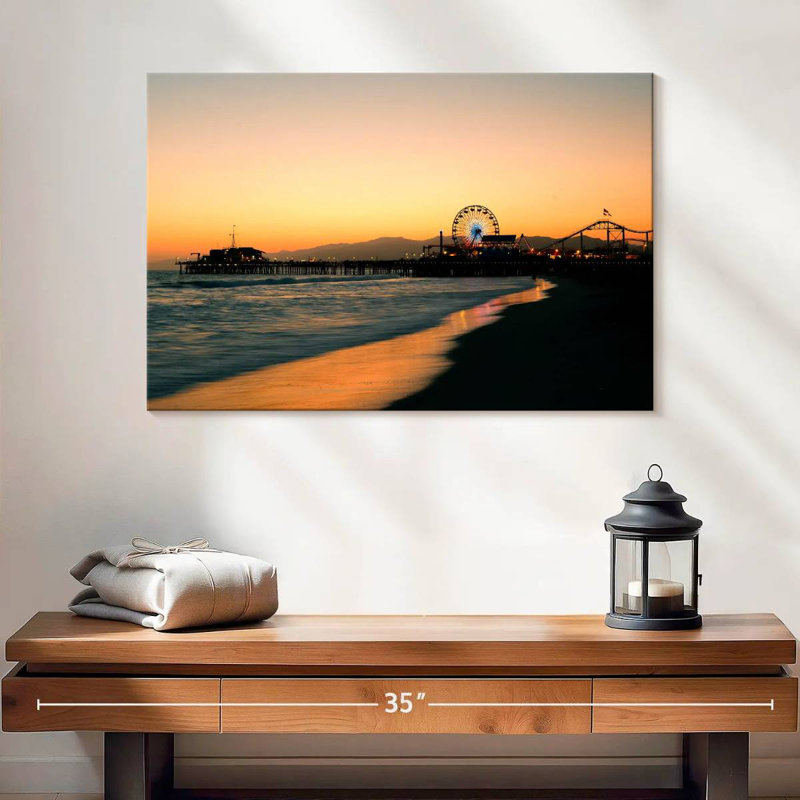 Kerner Santa Monica Beach At Sunset, 16" H x 24" W