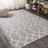 Wincott Ogee Fretwork Dark Gray/Cream Rug-1709948825