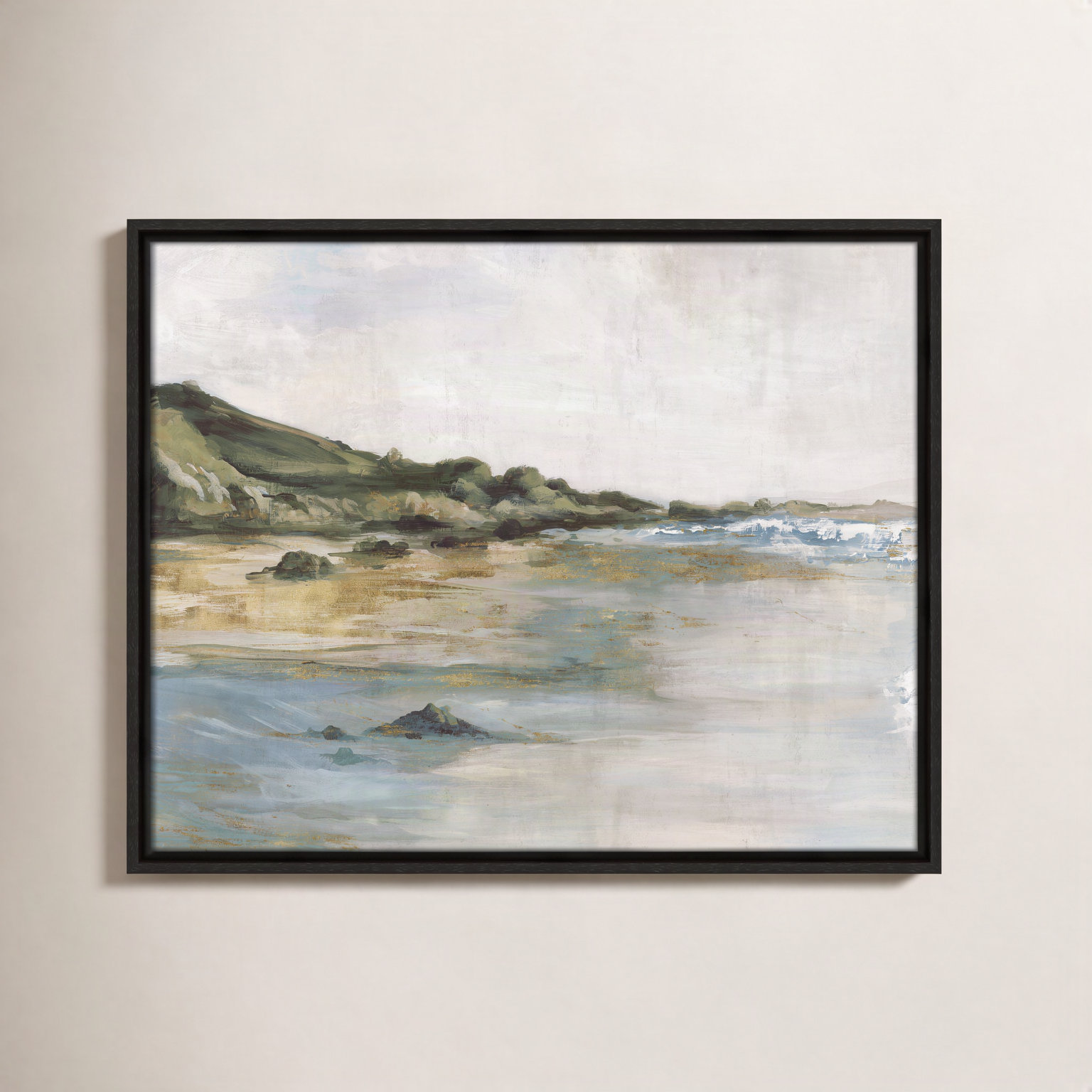 Cordoba "Tide's Edge" Print, 17.5" H x 21.5" W, Espresso