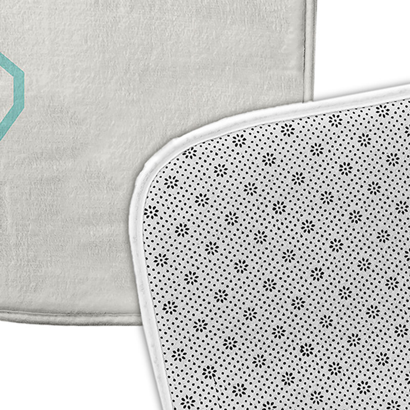 Tapis de bain Happy Hippy, L 17 po x L 24 po, Bleu clair
