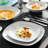 Jayda 50 Piece Porcelain China Dinnerware Set - Service for 6