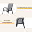 Chaises d'extérieur en tissu Teslin, siège large, capacité de poids de 350 lb, structure en métal imperméable et résistante à la rouille, soutien lombaire ergonomique-1370757919