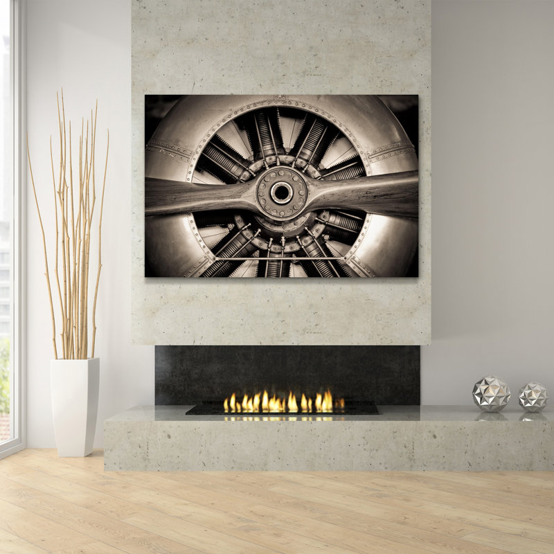 «Vintage Plane Prop», reproduction de photo sur verre