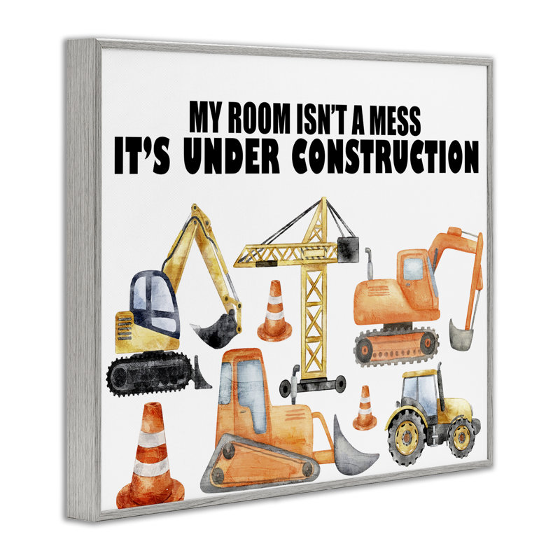 «Not A Mess Under Construction», estampe numérique, conception de Kim Allen, H 24 po x l 30 po, Estampe numérique Farmhouse