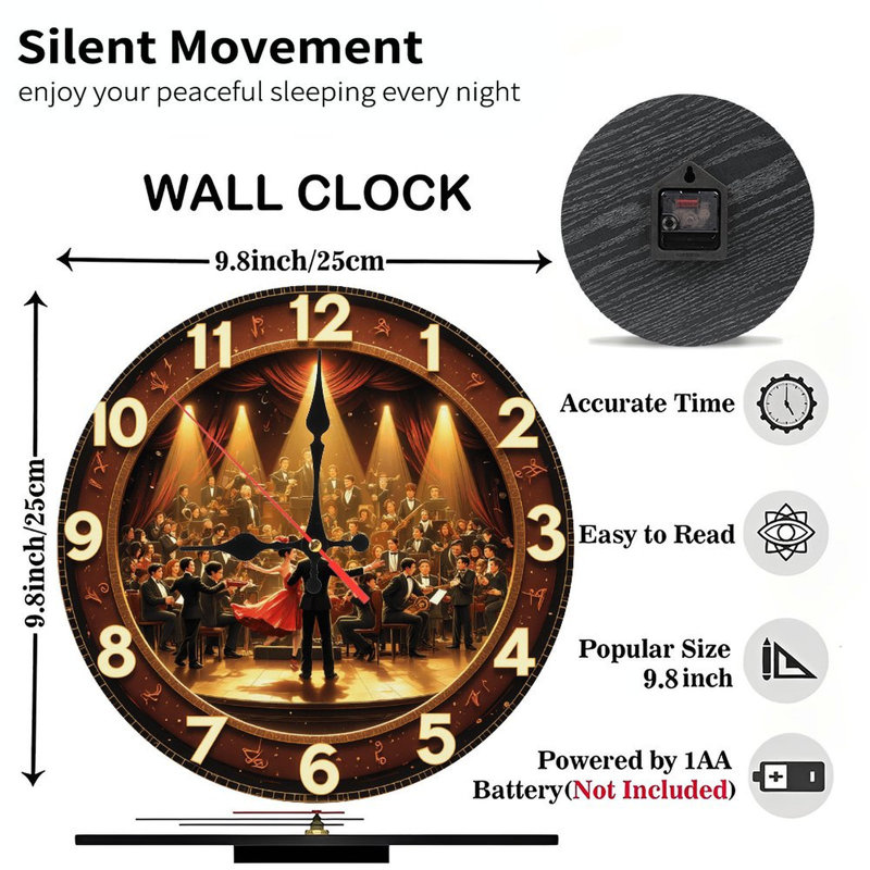 Horloge murale décorative de style rétro