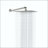 Rain Shower Head With Shower Arm  (10 Inch Square, Brushed Nickel)