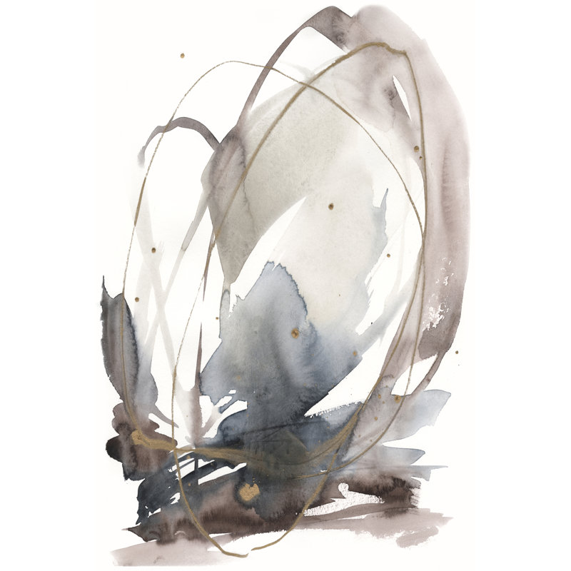 Inky Vortex I by Jennifer Goldberger - Painting Print, 122cm H x 81cm W, Black Floater Framed