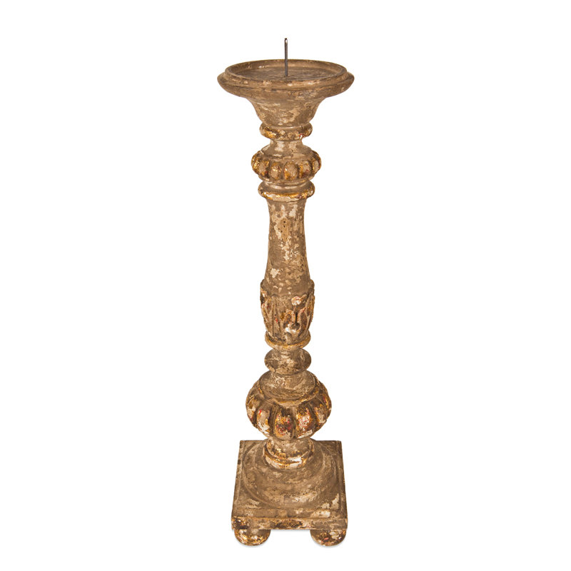 Victorian 23'' H Wood Candlestick