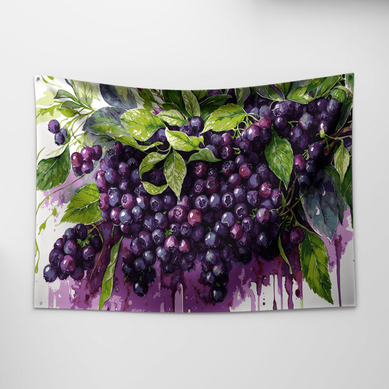 Tapisserie murale «Fruit Marionberry», 51 po x 60 po