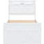 Lit simple avec rangement et tête de lit