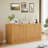 59" Modern Wavy Sideboard, Curved Contour Design Storage Cabinet, 4-Door Cabinet With Storage Function, Suitable For Kitchen/Bedroom/Living Room, 59.0"L X 15.7"W X 27.7"H