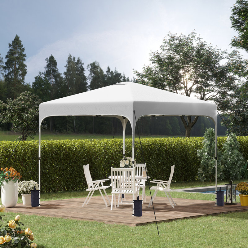 Pavillon de jardin 10 po x 10 po Outsunny, Blanc