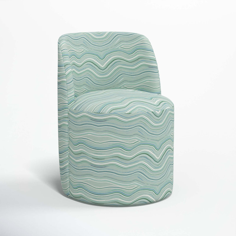 Begonia Dining Chair, Makes Waves Blue Mist