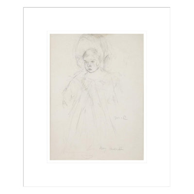 Étude de jeune fille par Mary Cassatt, impression giclée encadrée