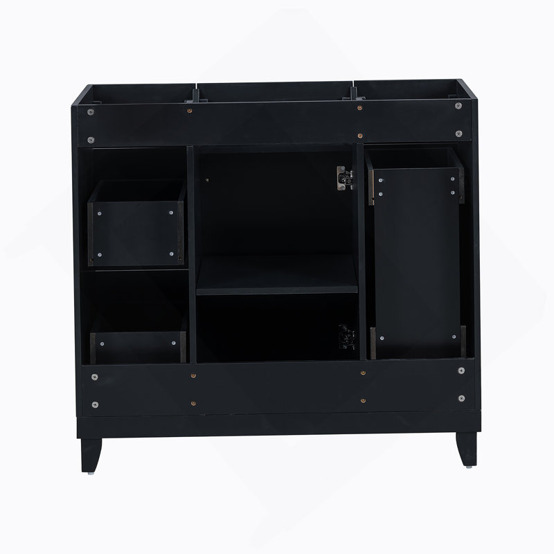 36" Bathroom Vanity-Black(Sink Not Included)