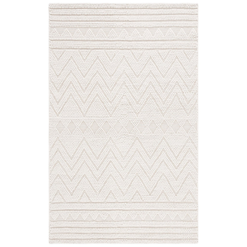 Tapis ivoire en coton tissé à la main Natura, Tapis de couloir 2 pi 3 po x 8 pi