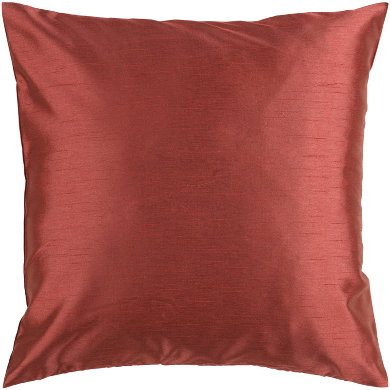 Coussin décoratif , H 18 po x l 18 po x P 4 po, Rouge, Duvet