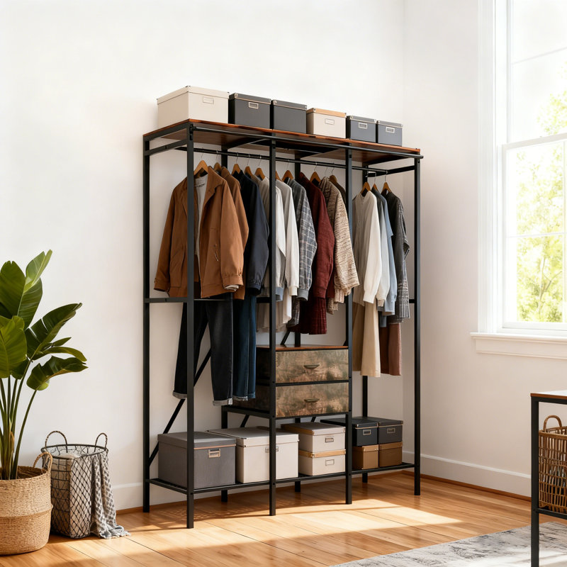 Anesu 150cm Freestanding Clothes Rack