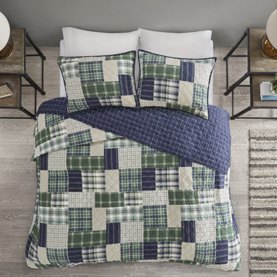 Timber Reversible Printed 3-Piece Full/Queen Quilt Set