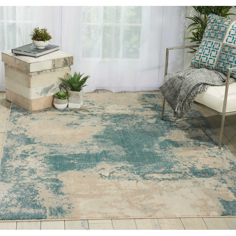 Abstract Indoor Rug, Rectangle 9'3" x 12'9"