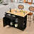 Solid Wood Top Kitchen Island-410741289