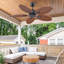 50" 5-Tropical Palm Leaf  outdoor Ceiling Fans With Remote And not Lights-1046477704