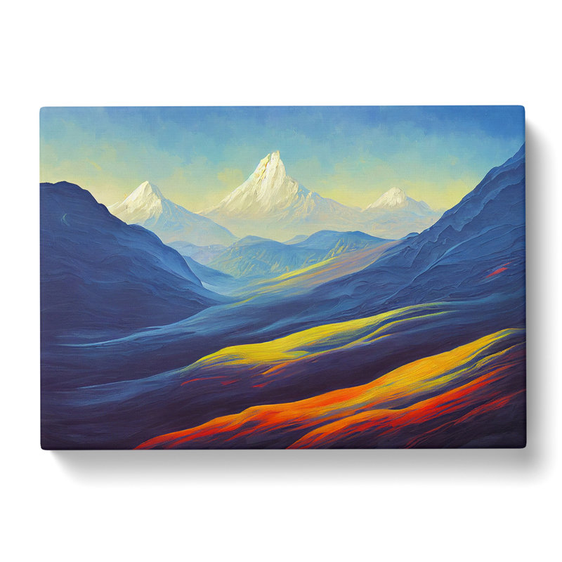 Vibrant Mountain Landscape - Wrapped Canvas, 40cm H x 60cm W x 3cm D