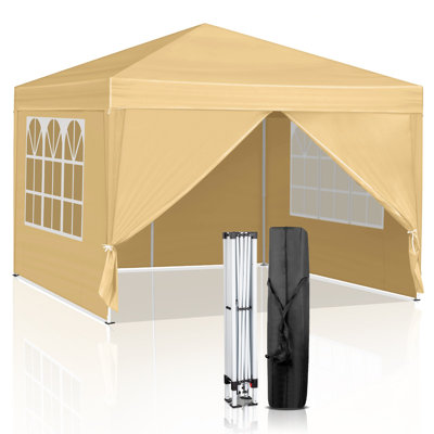 10'x 10' Steel Pop Up Canopy with Removable Sidewalls