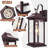 2-Pack 17 Inch Large Outdoor Light Fixtures, Exterior Vintage Outdoor Wall Sconces IP65 Waterproof Anti-Rust, Porch Lights With Clear Glass Outside Rustic Wall Lanterns E26 Bulb Base-948702010