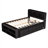 Full Bed With Bookcase Headboard, Under Bed Storage Drawers And Bed End Storage Case-1758597705