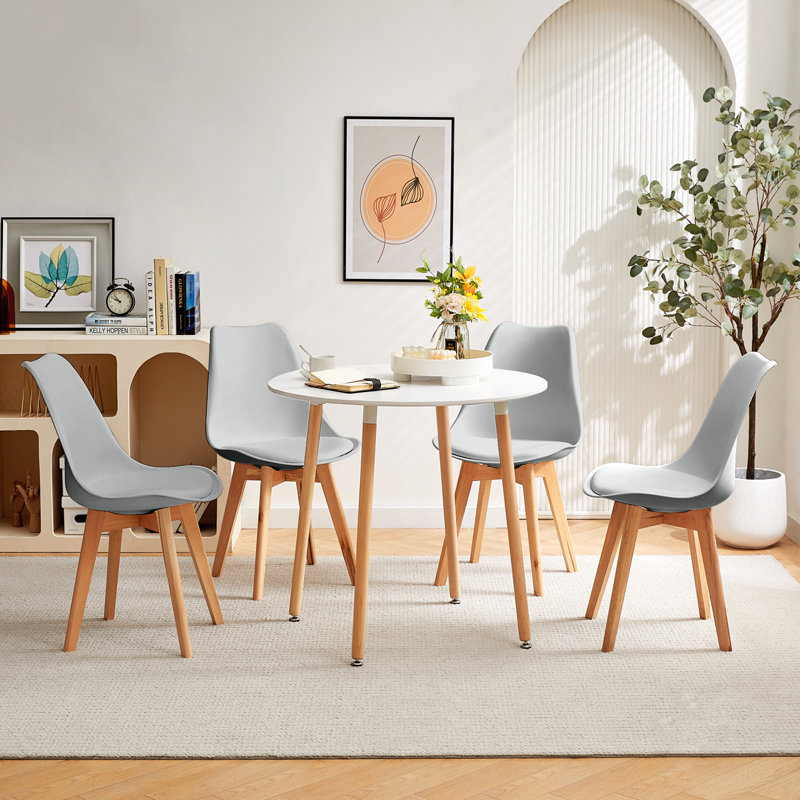 4 - Person Dining Set, White, Grey