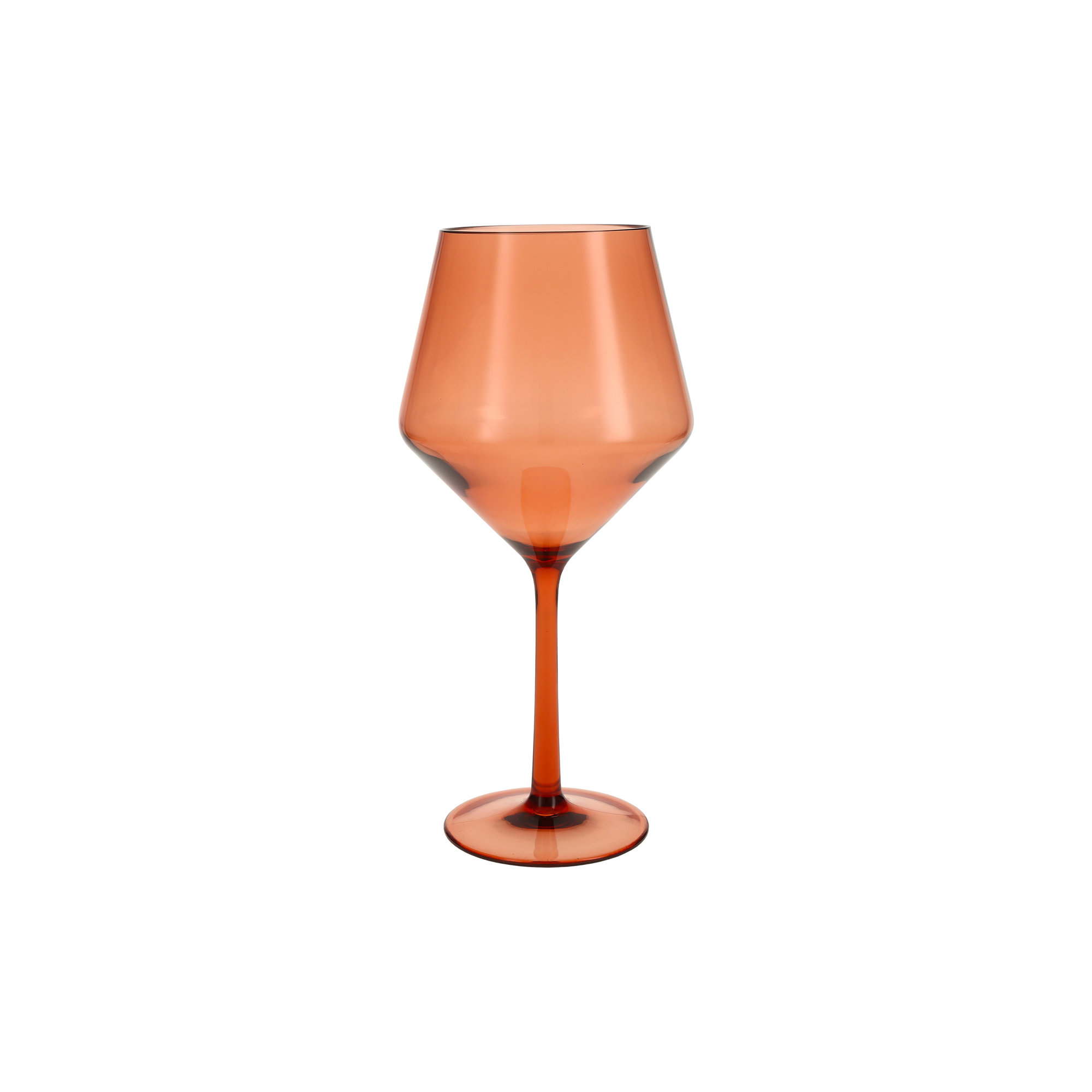 Fortessa Sole Outdoor Wine Glass, 22 oz., Terra Cotta Orange