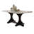ACME Gerardo Dining Table, White Natural Marble Top & Weathered Espresso