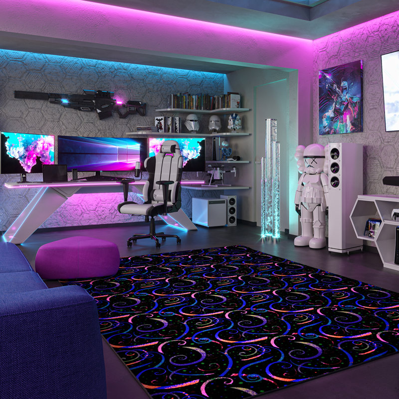 Tapis fluorescent Joy Carpets Dynamo, Carré 6 pi