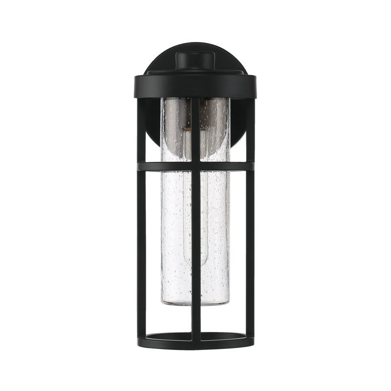 Lanterne murale d'extérieur en verre ensemencé Encompass, Minuit, H 14 po x l 5,5 po x P 7,25 po