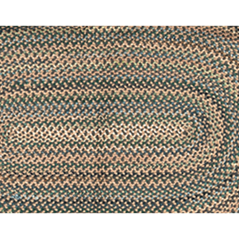Hand Knotted Wool Area Rug in Green