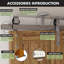 Ensemble de quincaillerie de porte de grange coulissante double / double à deux rails pour montage au plafond en nickel brossé, deux rails plats de 11 pieds de long, pour deux portes intérieures (portes non incluses)-123538775