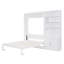 Lit escamotable double avec plusieurs tablettes de rangement et une base de lit pliante