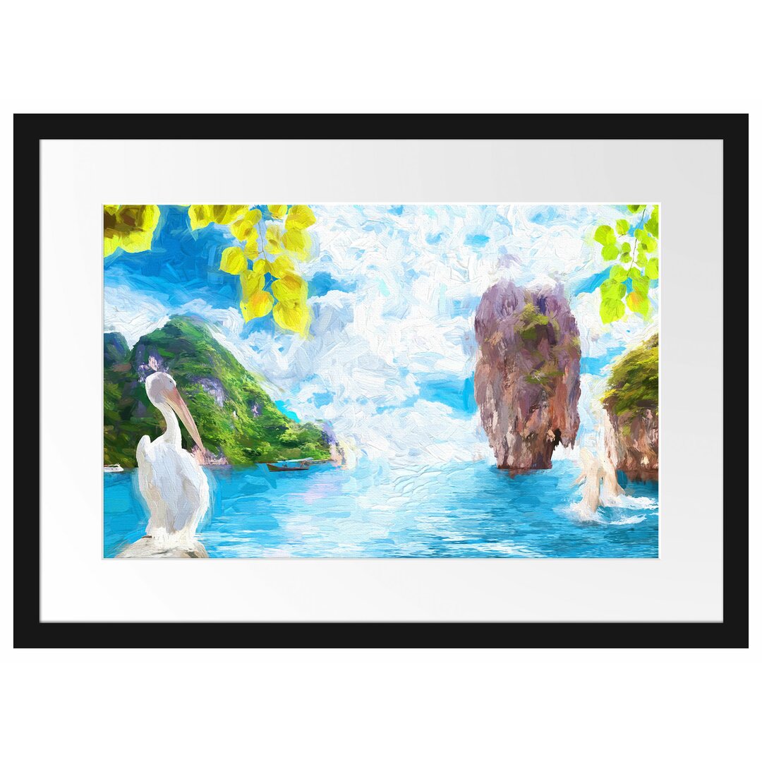 Gerahmtes Poster Urlaubslandschaft