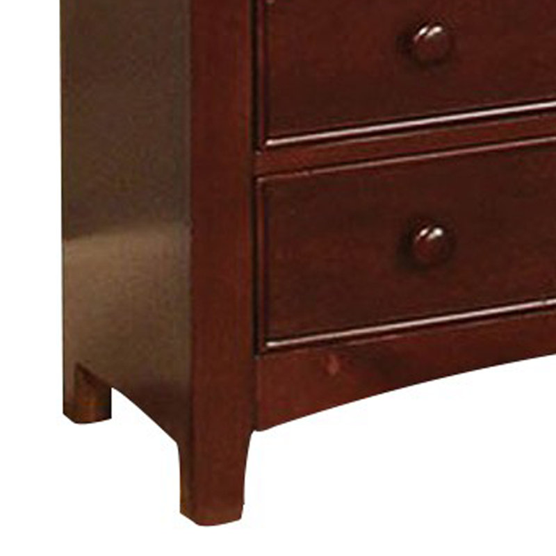 Gabrialle Transitional 5 Drawer Chest, Cherry