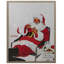 Art mural de Noël 19 "avec lumières de Noël« Eating Milk and Cookies »par Norman Rockwell