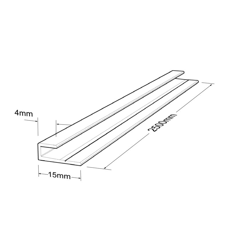 0.6" x 96" Wall Paneling in Yellow
