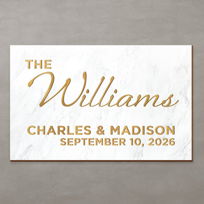 Forever Yours Custom Surname Wedding Sign