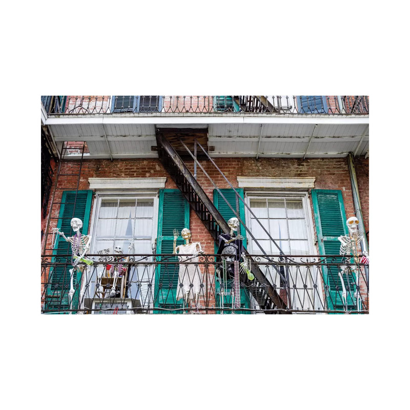 Mardi Gras Parade Decoration French Quarter 1 Piece Wall Art on Canvas, 30.48 cm H x 45.72 cm W, Canvas